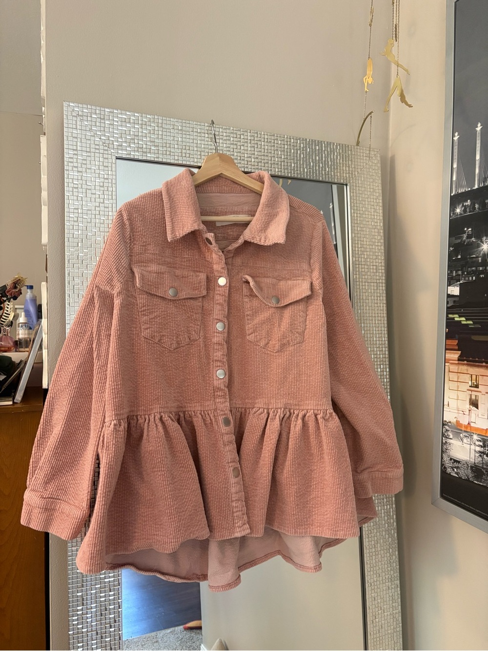 A beautiful soul Pink corduroy jacket